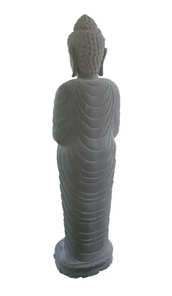 Product image 7 of the product “Standing Buddha made of Riverstone in Dharmachakra position - gesture of wheel of the teaching of Dharma. About 150cm height. ”
